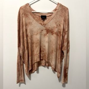 Orange Tie-Dye Long Sleeve Tee Size L